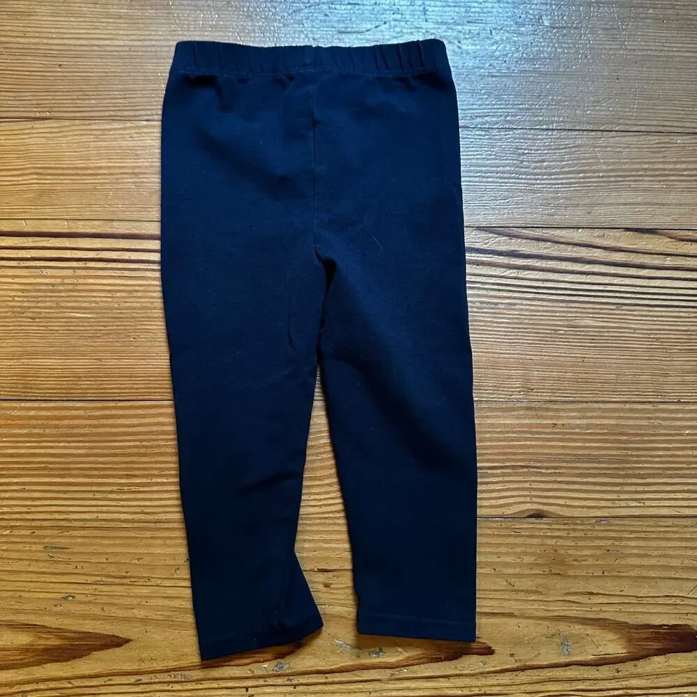 Ralph Lauren dark‎ navy blue anchor embroidered stretch pant SIZE 18M